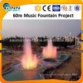 outdoor color changeable music fountain with bubble ring